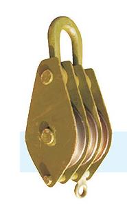 Double-wheel Pulley with Open-close Hook